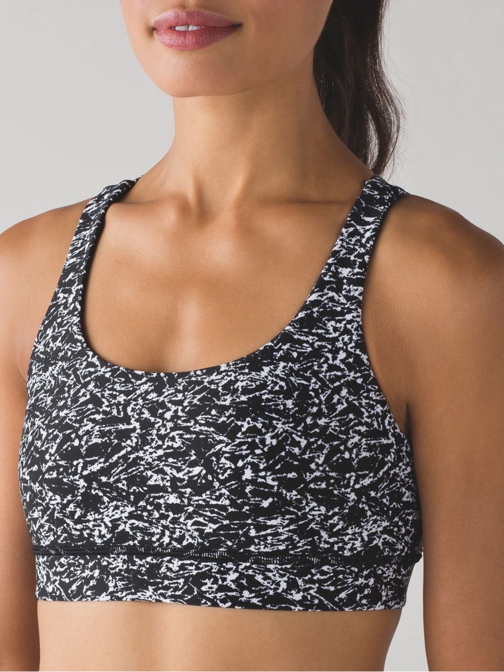 Lululemon Energy Bra | Iced Wave White Black